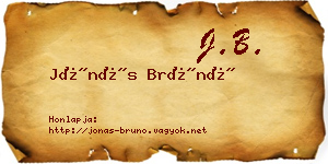 Jónás Brúnó névjegykártya